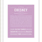 Chesney | Name Art Print