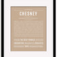 Chesney | Name Art Print