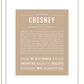 Chesney | Name Art Print