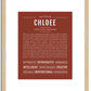 Chloee | Name Art Print