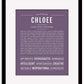 Chloee | Name Art Print