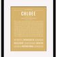 Chloee | Name Art Print