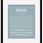 Chloee | Name Art Print
