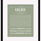 Chloee | Name Art Print