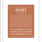 Chloee | Name Art Print