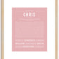 Chris | Name Art Print