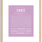 Chris | Name Art Print