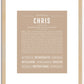 Chris | Name Art Print