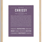 Chrissy | Name Art Print