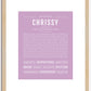 Chrissy | Name Art Print