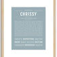 Chrissy | Name Art Print