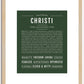 Christi | Name Art Print