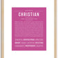 Christian | Name Art Print