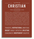 Christian | Name Art Print – Name Stories