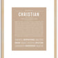 Christian | Name Art Print