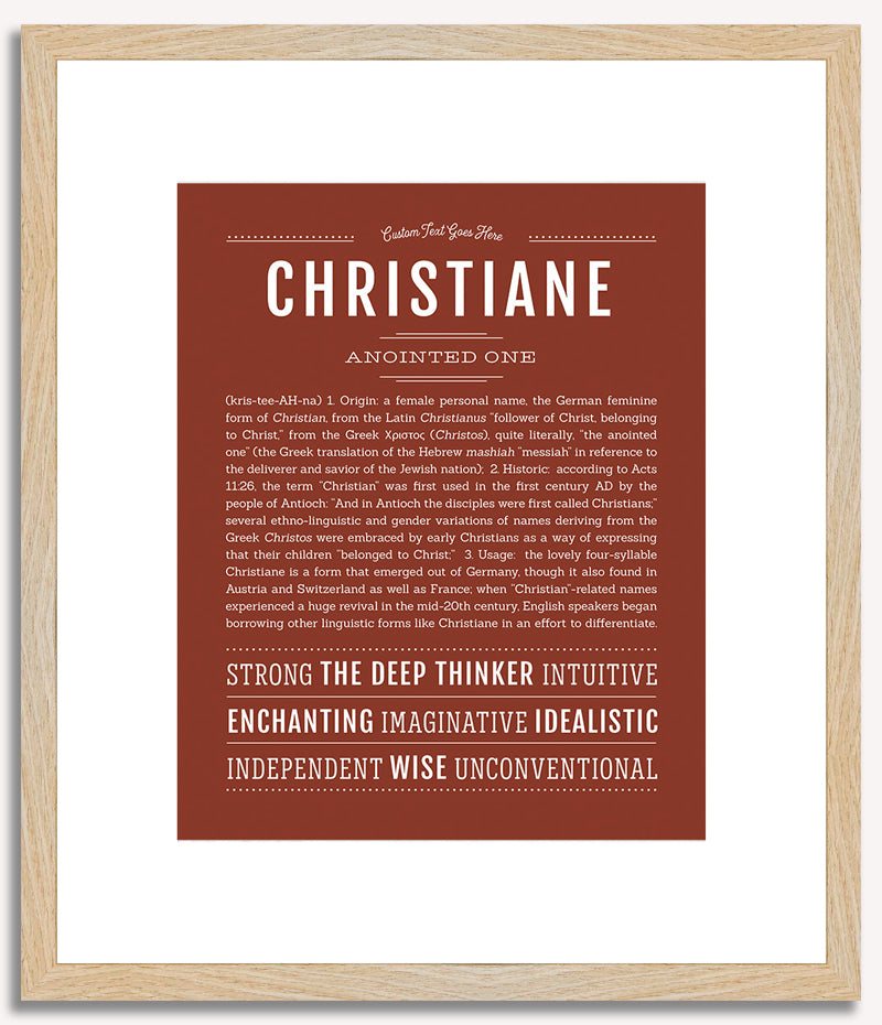 Christiane | Name Art Print