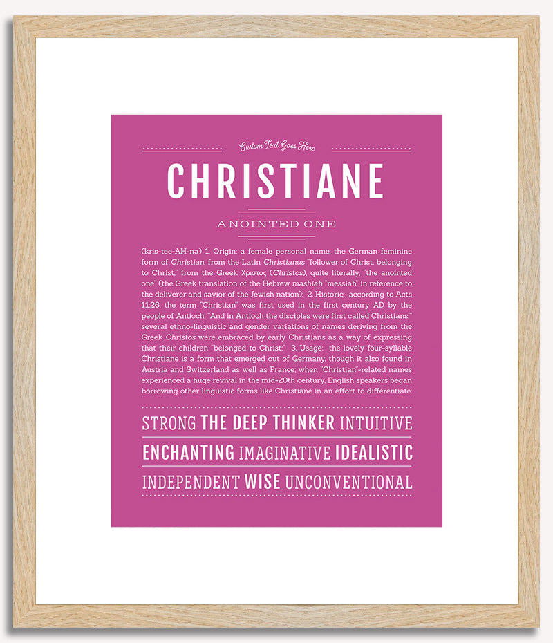 Christiane | Name Art Print