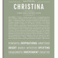 Christina | Name Art Print – Name Stories