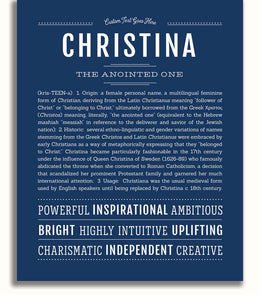 Christina | Name Art Print – Name Stories