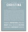 Christina | Name Art Print – Name Stories