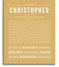 Christopher Personalized Name Meaning Art Prints – Name Stories