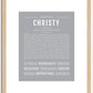 Christy | Name Art Print