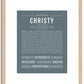 Christy | Name Art Print