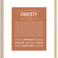 Christy | Name Art Print