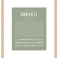 Chrystl | Name Art Print