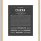 Ciaran | Name Art Print