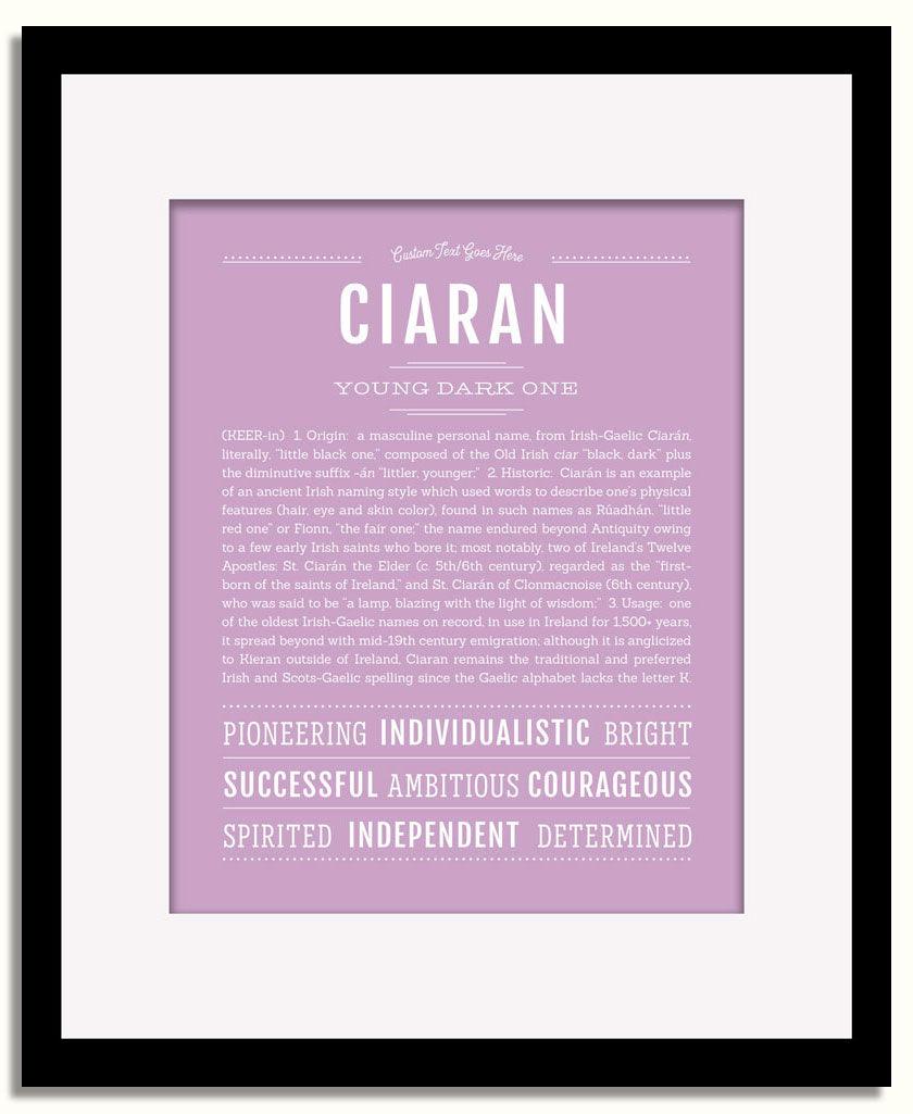 Frame Options | Lilac | Black Frame, Matted