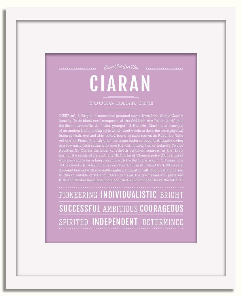 Frame Options | Lilac | White Frame, Matted