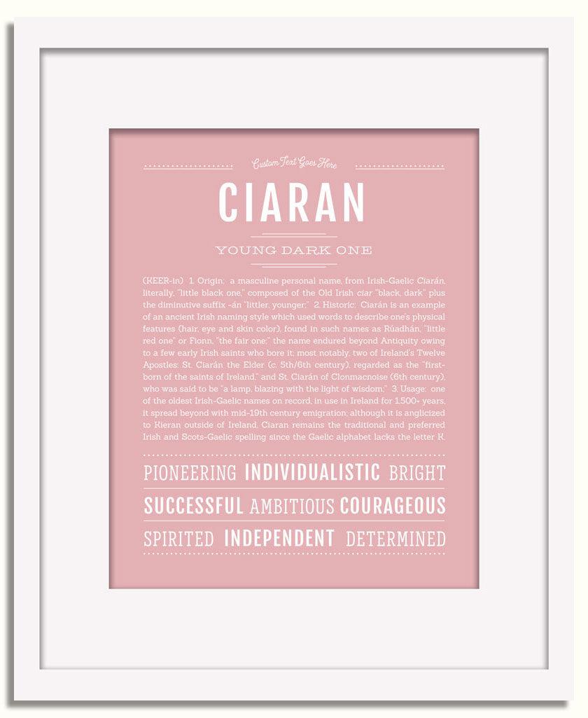 Frame Options | Dusty Rose | White Frame, Matted