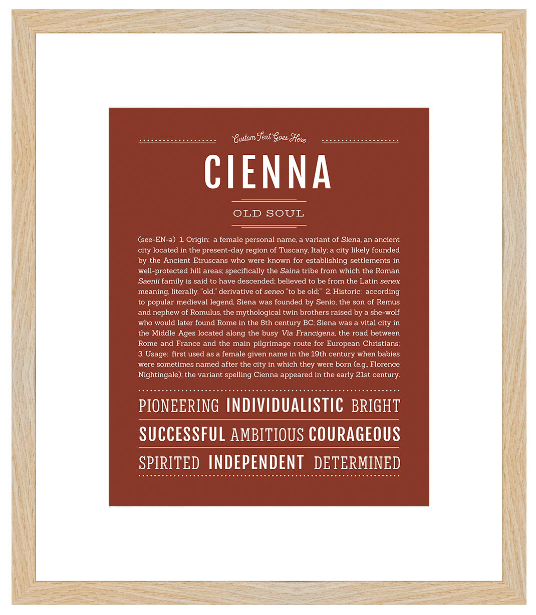 Cienna | Name Art Print