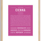 Cienna | Name Art Print