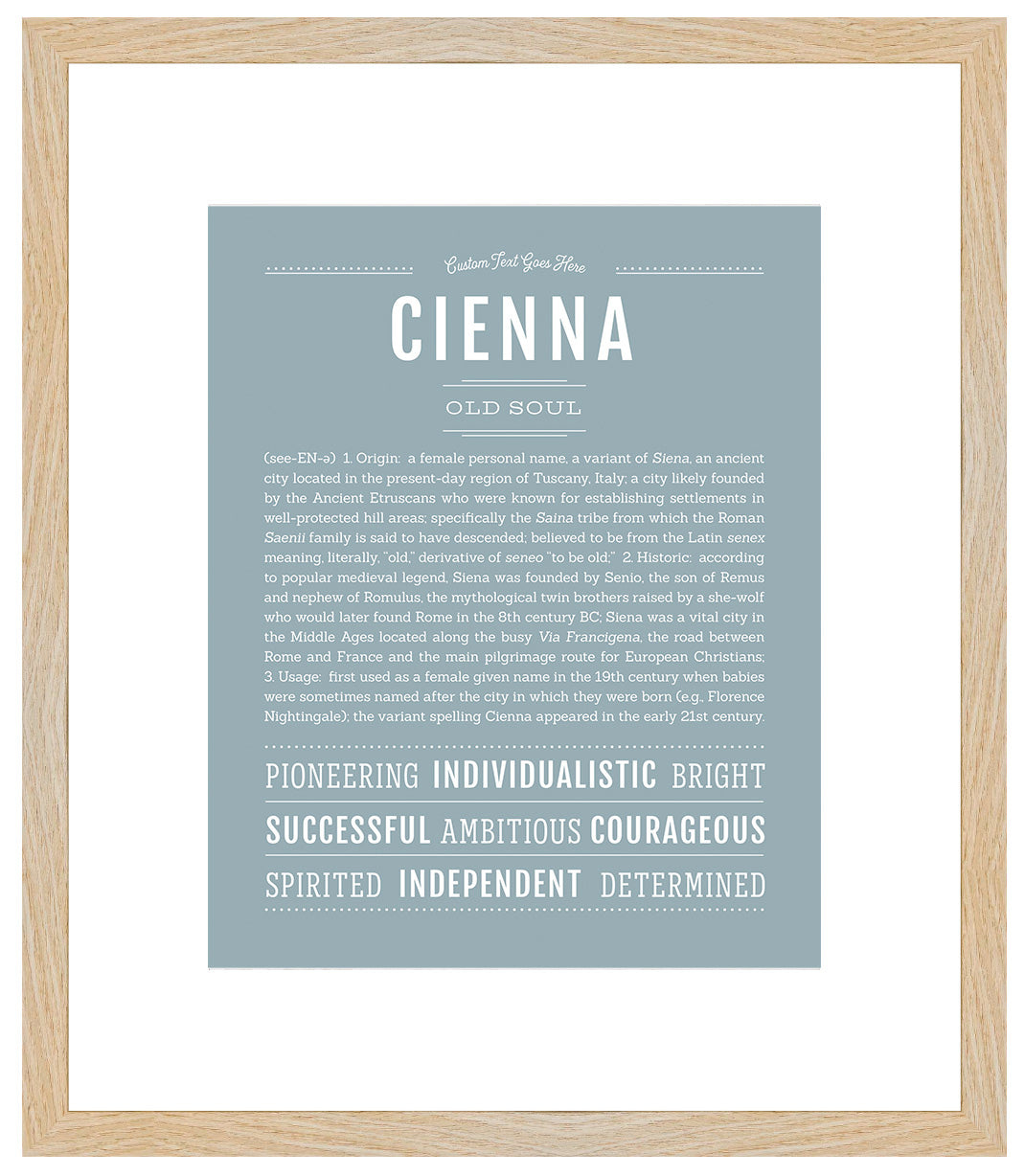 Cienna | Name Art Print