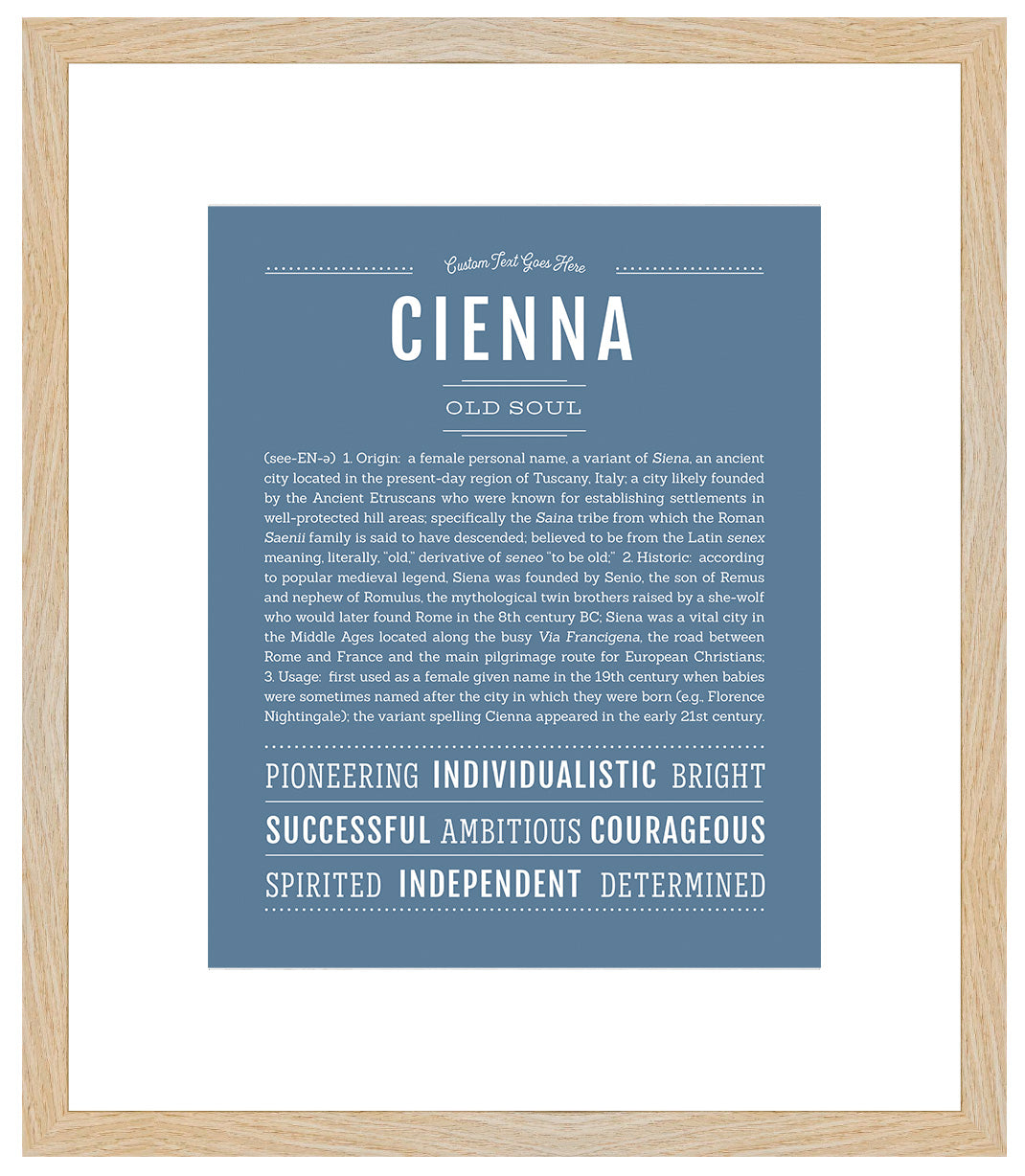 Cienna | Name Art Print