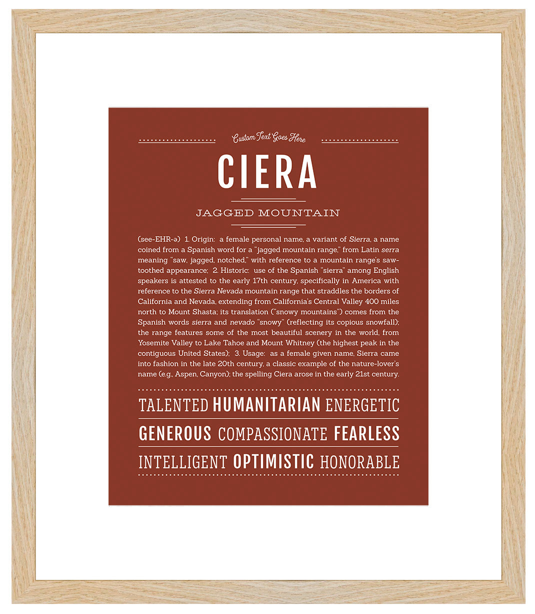 Ciera | Name Art Print