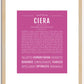 Ciera | Name Art Print