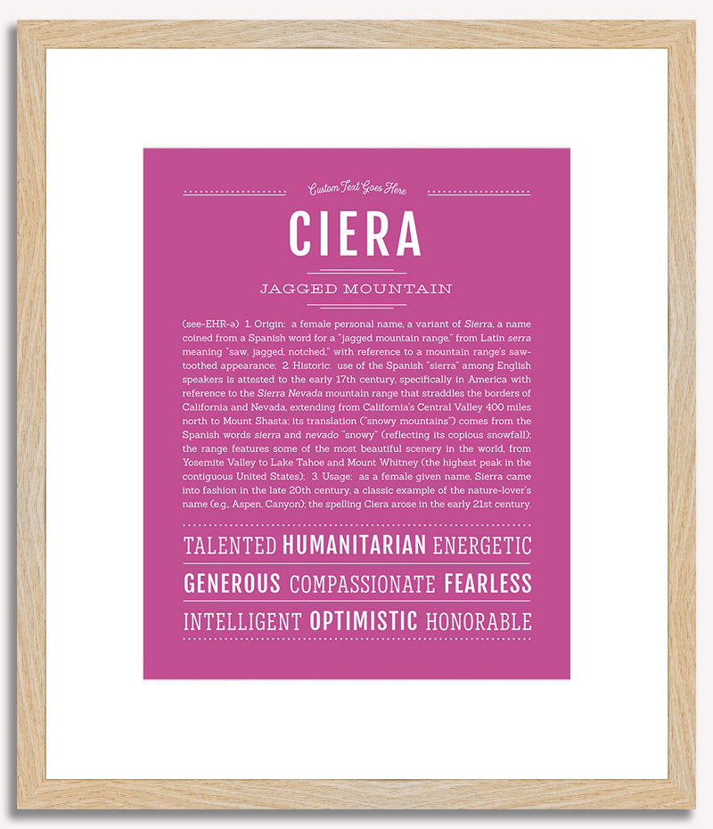 Ciera | Name Art Print