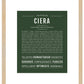 Ciera | Name Art Print