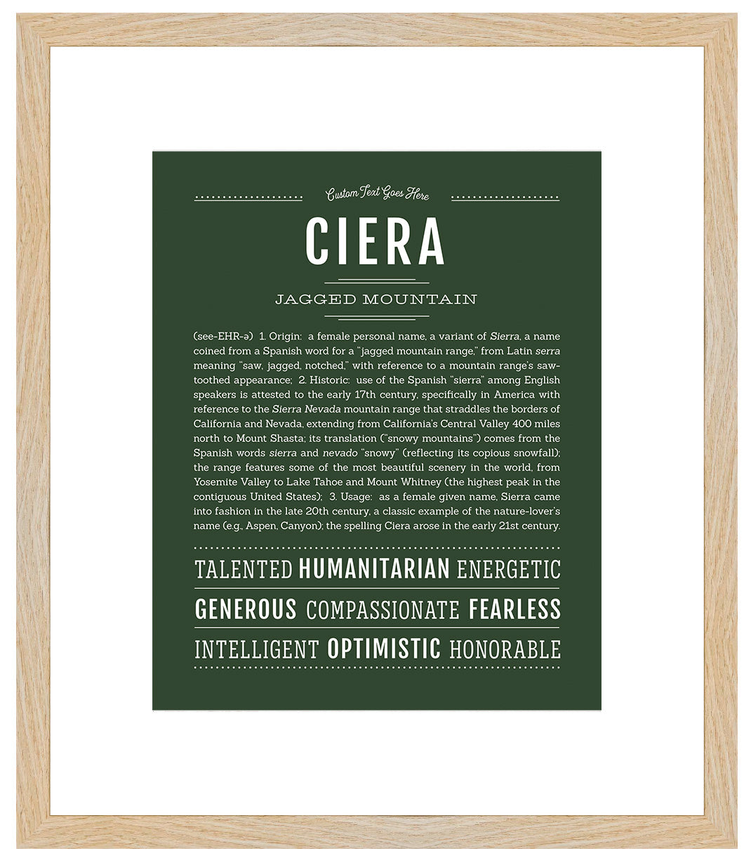 Ciera | Name Art Print