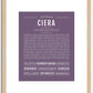 Ciera | Name Art Print