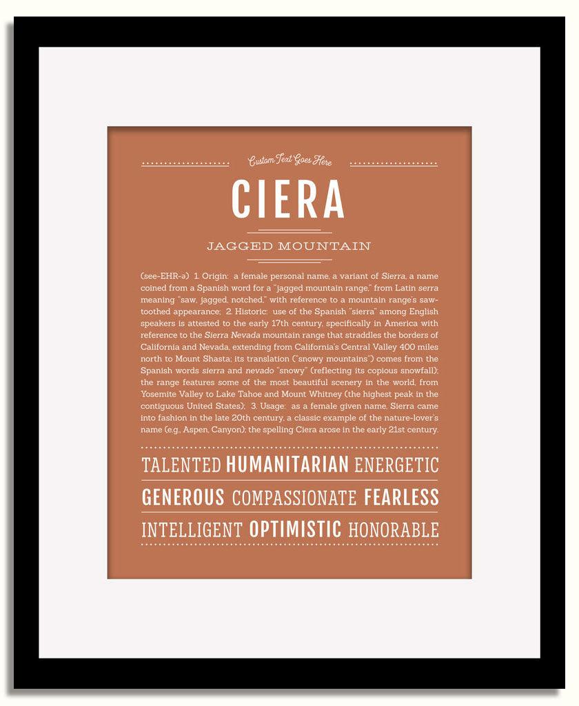 Frame Options | Terra Cotta | Black Frame, Matted