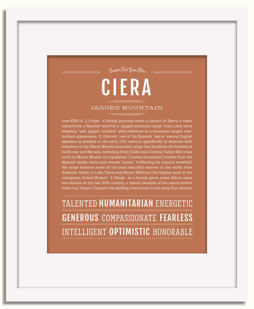 Frame Options | Terra Cotta | White Frame, Matted