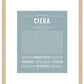 Ciera | Name Art Print