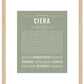 Ciera | Name Art Print