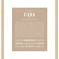 Ciera | Name Art Print