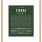 Cierra | Name Art Print