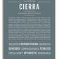 Cierra | Name Art Print – Name Stories